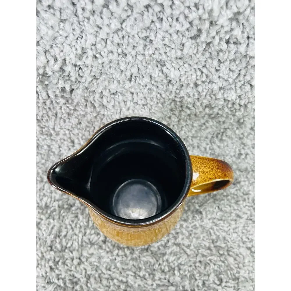 Vintage Rössler Porzellan Pottery Pitcher Two Toned Color Glaze Decorative Band